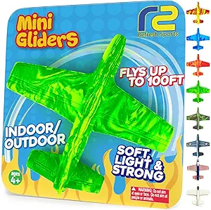 Foam Airplane - Best Outdoor Toys for Kids 3 4 5 6 7 8 9 + Year Old Boys - Best Toy Stuffers Gift & Boy Toddler Toys & Airplane Gift Idea - Gifts for Boys Toys Age 4-6 & Summer Party Favors - View 2