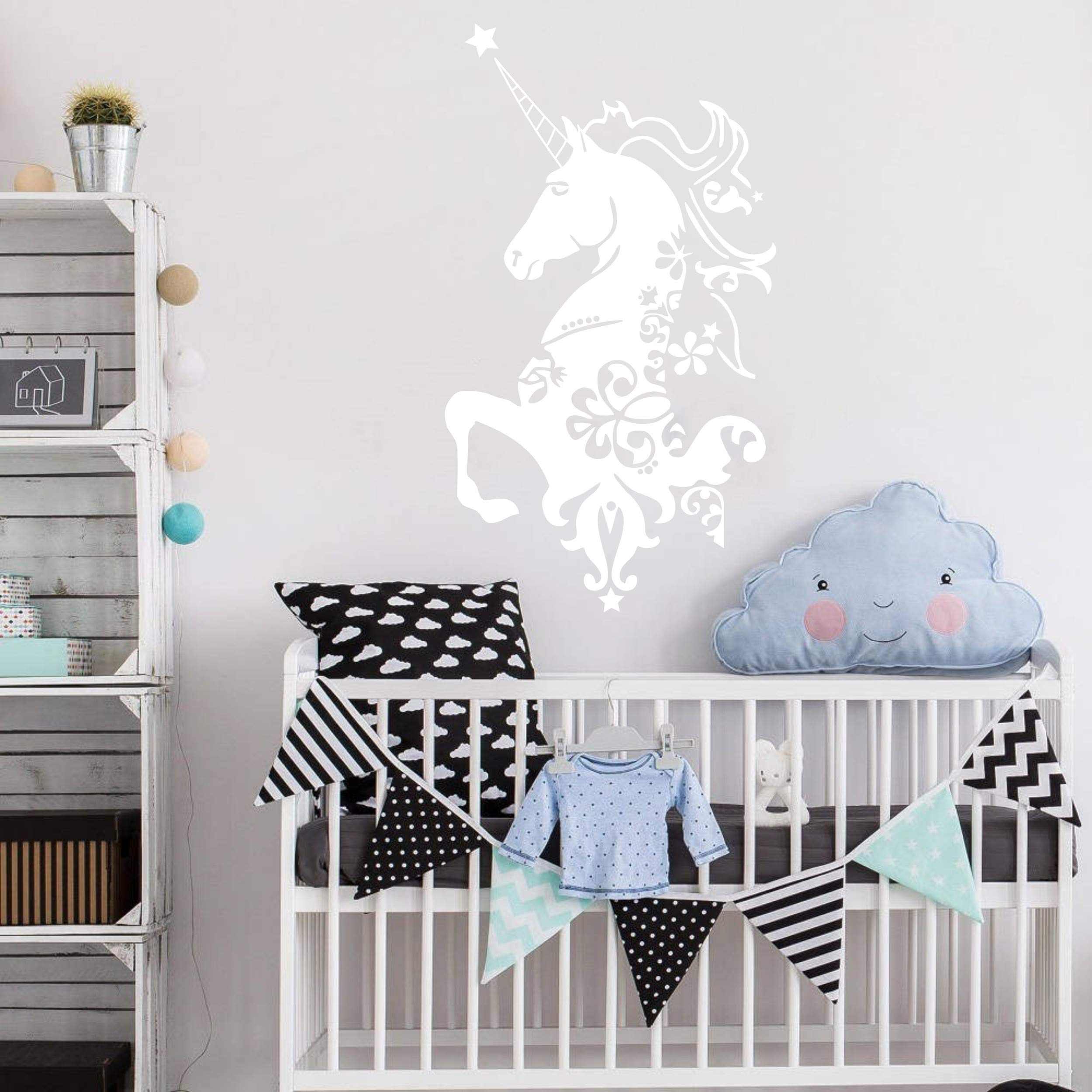 Unicon Good Night Horse Hand Wall Sticker Decal - Black, 42x75cm Vinyl Art For Kids Bedroom, Nursery - View #9