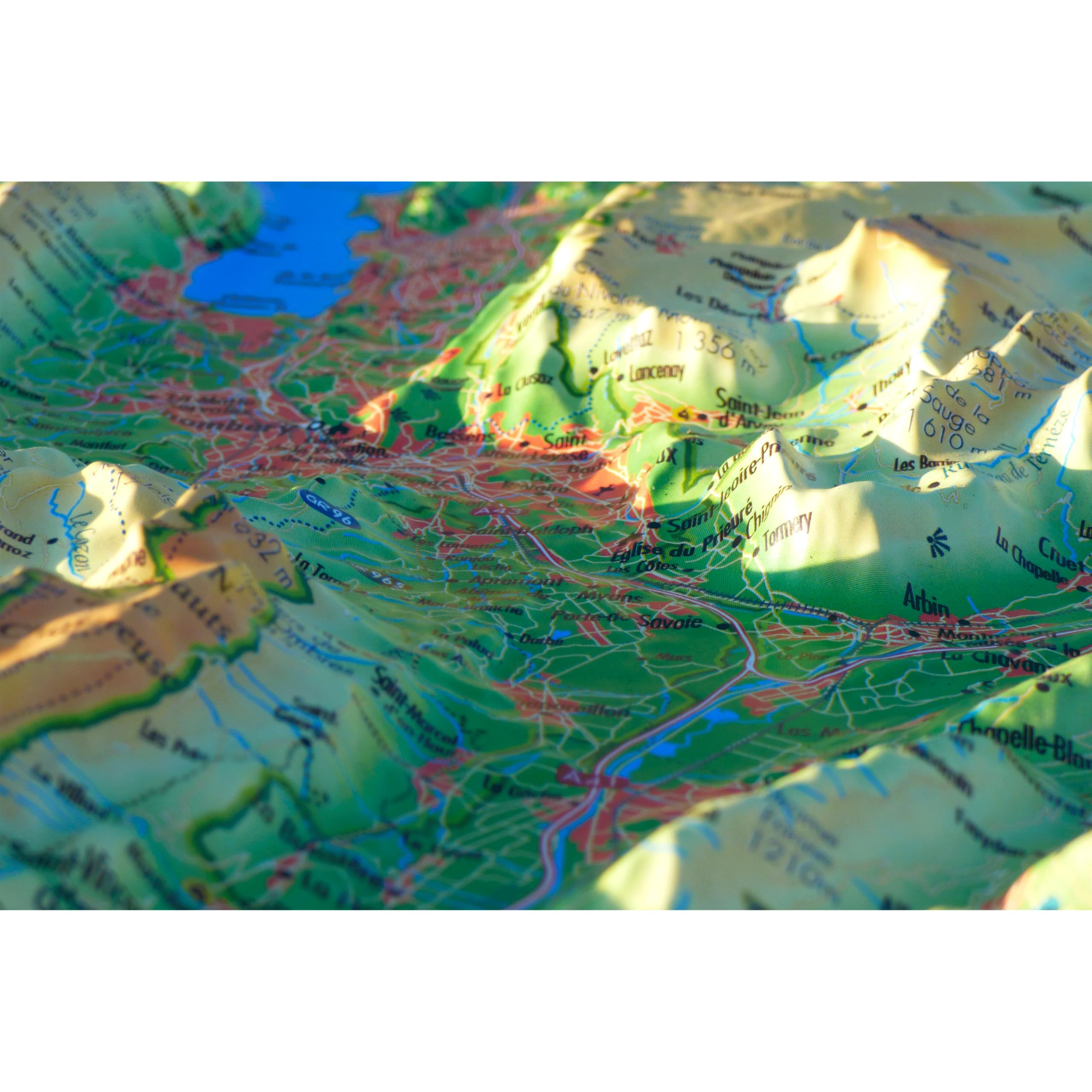 CARTE EN RELIEF DES BAUGES-BELLEDONNE-CHARTREUSE: CARTE EN RELIEF DES BAUGES-BELLEDONNE-CHARTREUSE