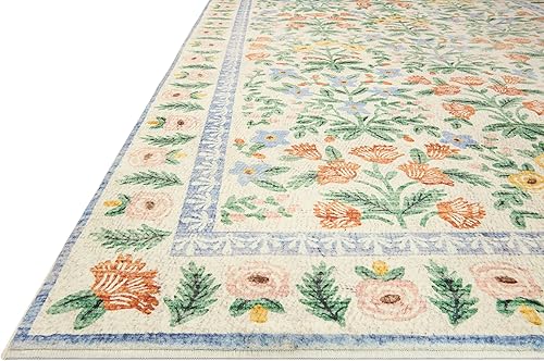 Miniatura 3 de Rifle Paper Co. x Loloi Eden Collection EDE-02 - Alfombra de área color crema de 5 pies 0 pulgadas x 7 pies 6 pulgadas