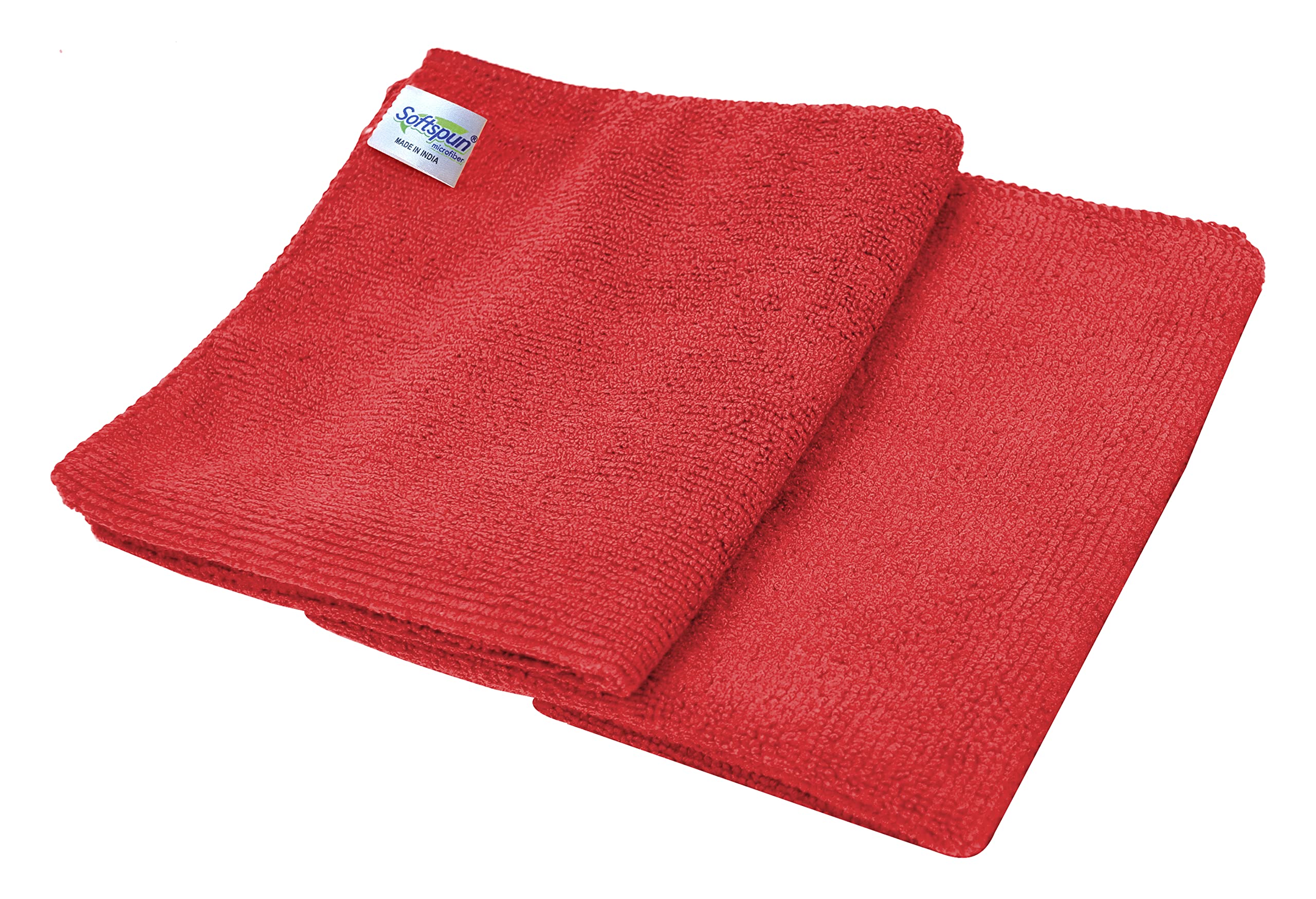 SOFTSPUN Microfiber Cloth - 2 pcs - 30x30 cms - 340 GSM Red - Thick Lint & Streak-Free Multipurpose Cloths - Automotive Microfibre Towels for Car Bike Cleaning Polishing Washing & Detailing (B01M12NEAZ) Amazon Price History, Amazon Price Tracker