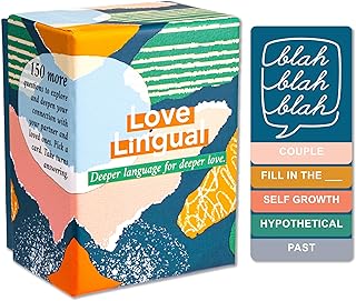FLUYTCO Love Lingual Level 2 Card Game – 150 Conversation Starter Questions for Couples - Date Night & Conversation Starters – Relationship Game to Reconnect & Couples Therapy Intimacy – Love Lingual