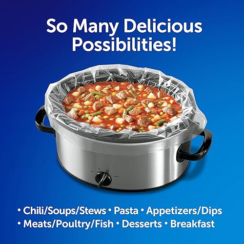 Miniatura 8 de Revestimiento pequeño para ollas de coción lenta Reynolds Kitchens, (ideal para 1 a 3 cuartos), 5 piezas
