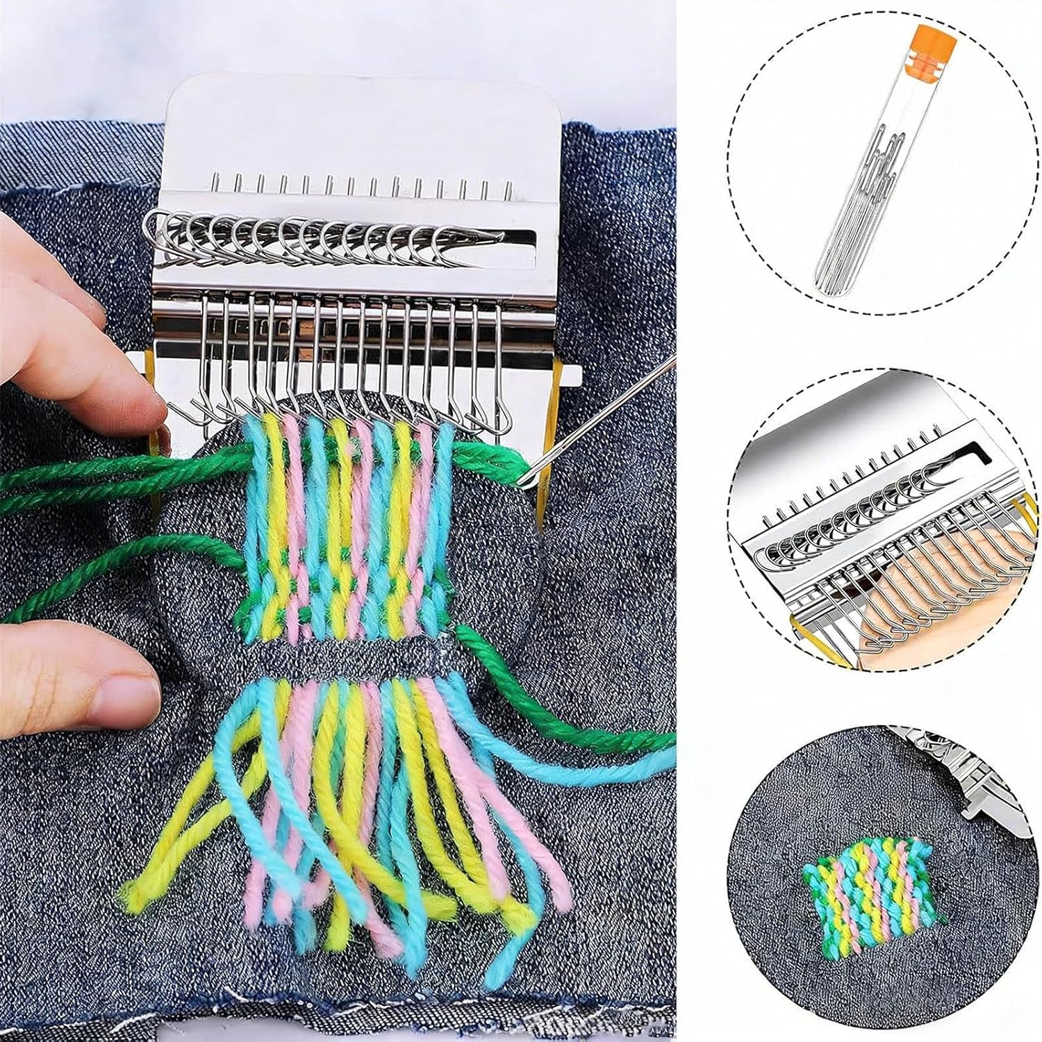 KASSDDF Sewing Accessories Set Featuring Eggs Handle 14 Knitting Needle and Wood Comb for Long Time Use Sewing Equipment