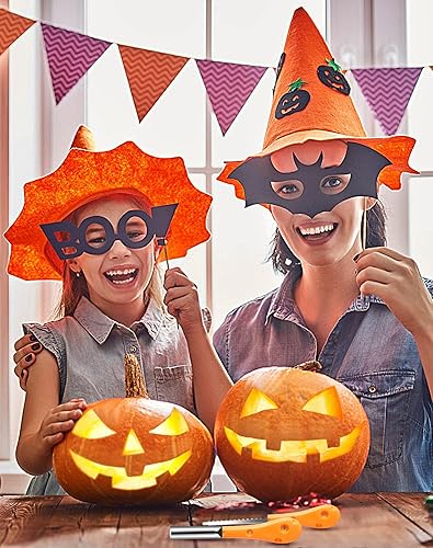 Miniatura 6 de Greatever Kit de tallado de calabaza de Halloween, herramientas profesionales y resistentes, juego de tallado de calabaza con 12 plantillas de