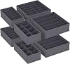 SONGMICS Underwear Organizer Set of 8, Drawer Organizer, Foldable, Wardrobe Organizer, Storage Box Cabinet, Fabric Boxes Storage, Bra, Socks, Tie, Gray RUS08GY