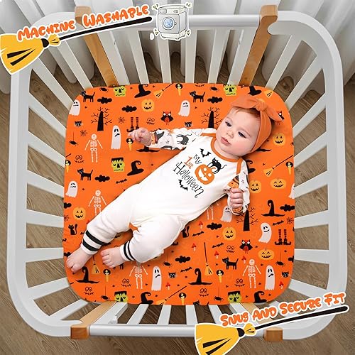 Miniatura 7 de Cloele Sábanas bajeras cuadradas perfectas para colchones portátiles de 36 x 36 pulgadas, sábanas cuadradas de jungla para cuna, sábana bajera