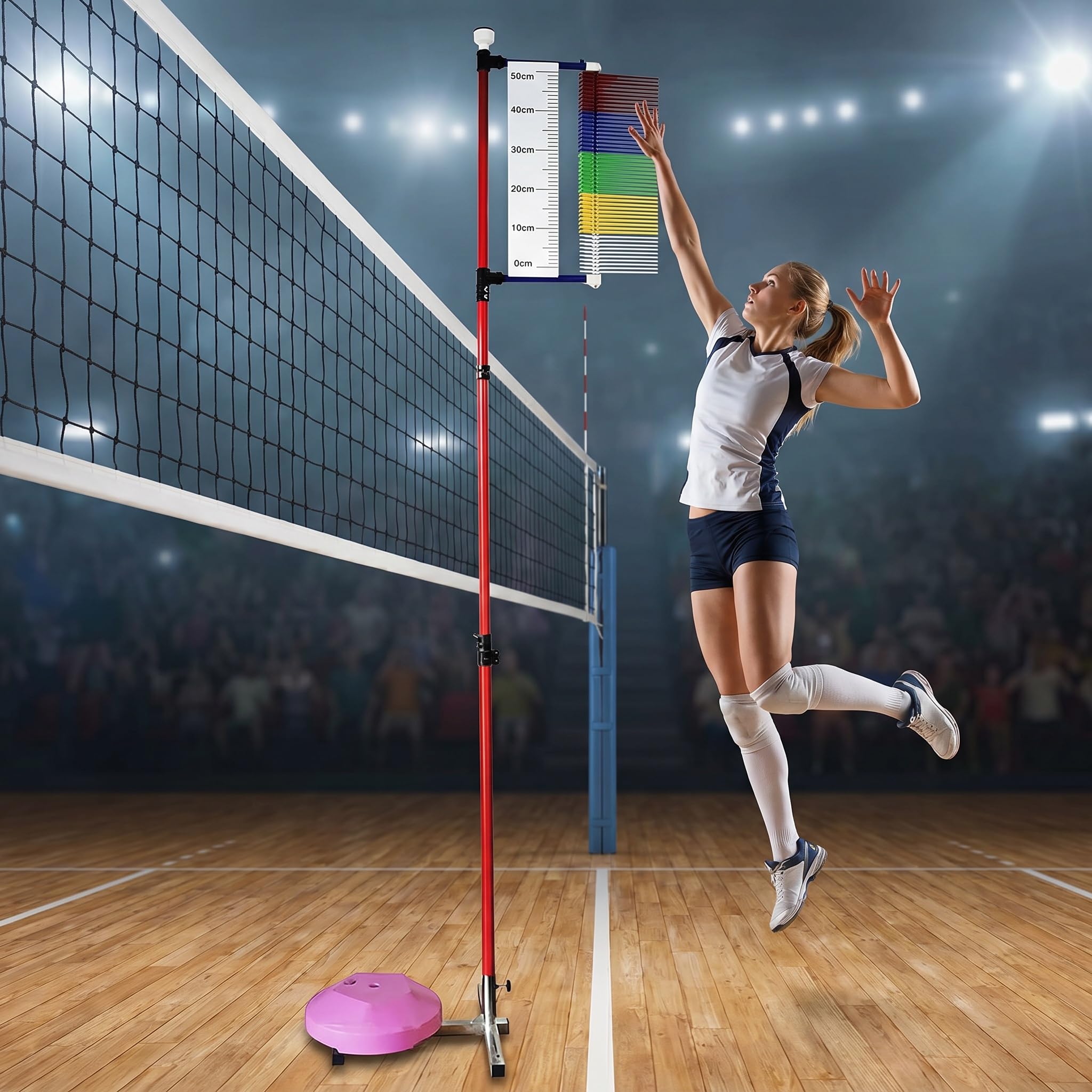 Professionelles Gerät Zur Messung Der Vertikalen Sprunghöhe, Verstellbarer Messstab Für Sportler (Basketball, Volleyball, Indoor, Outdoor) – Fitness-sprungtestgerät