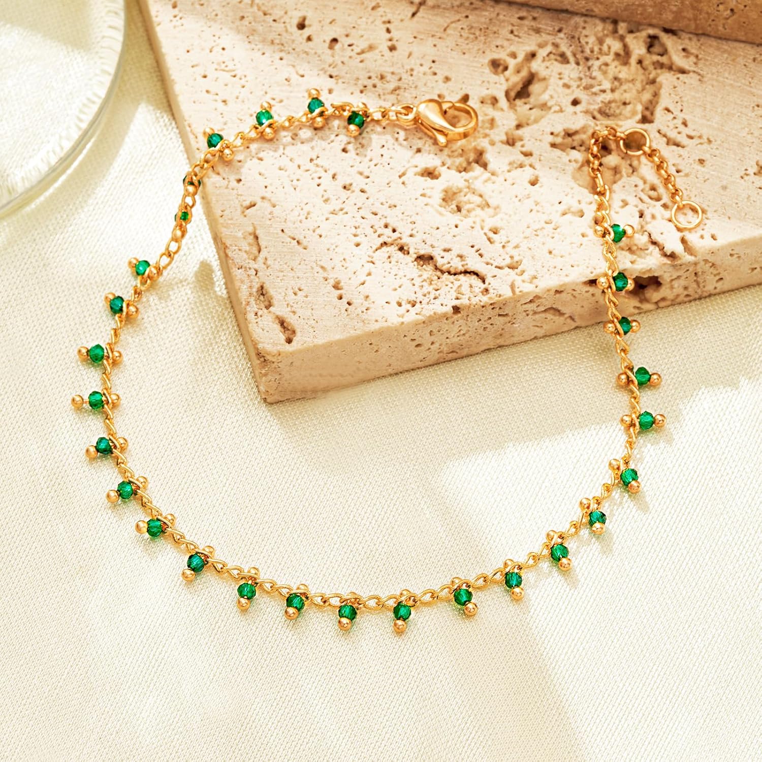 MTMY Gold Chain Bracelet for Women 14K Gold Plated Dainty Bracelets with Adjustable Chain Cute Bracelet Gold Trendy Jewelry - Image 5