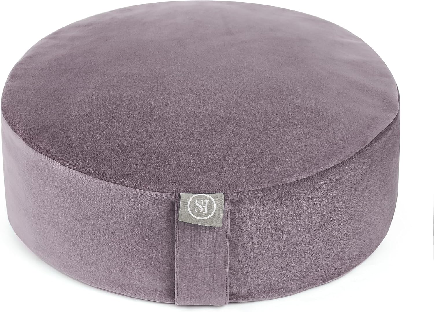 Meditation Cushion Floor Pillow – Supportive Round Cushion for Meditation, Yoga, Pilates, and Relaxation – Filled with Buckwheat Hulls – Removable Faux Suede Cover – Great Gift Idea, Lavender