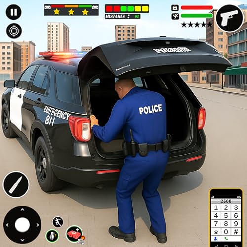 Prado Jeep Police Chase Cop Driving Simulator Gangster Games - Crime City Police's Car Chase Highway Pursuit 2025