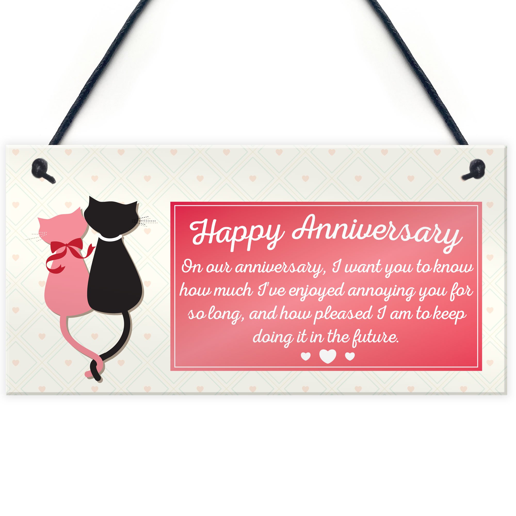 Red Ocean Anniversary Annoying Funny Marriage Couples Gift Hanging Plaque Wedding Sign