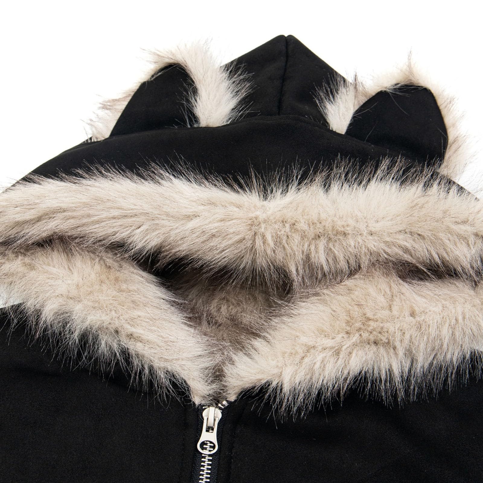 Hoodie Damen Oversized Pullover Sweatshirt Kapuzenpullover Warme Fleecejacke mit gefüttertem schwarzem Saum für luxuriöse lässige und robuste Winterbekleidung