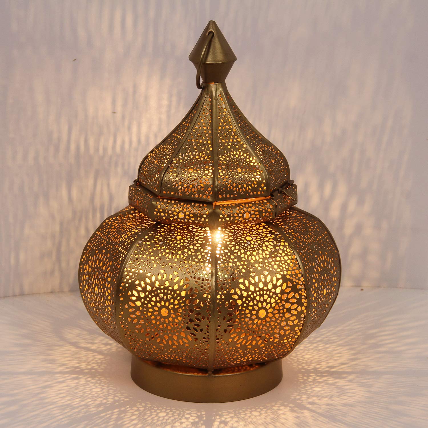 Casa Moro Orientalna lampa stołowa Gohar wysokość 30 cm lampa podłogowa w stylu antycznego złota oprawka E14, lampka nocna metalowa, lampa Ramadan LN2090