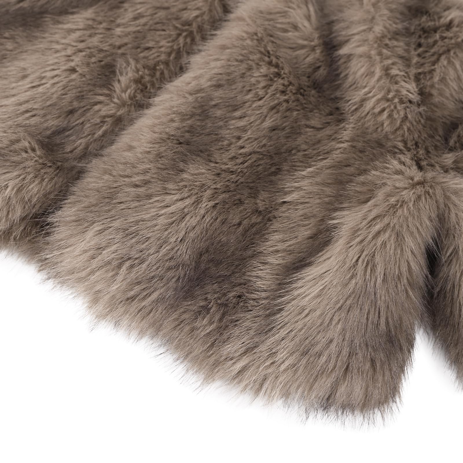 Amazhiyu Cappotto da donna in finta pelliccia, aperto sul davanti, invernale, a maniche lunghe, girocollo, caldo cardigan