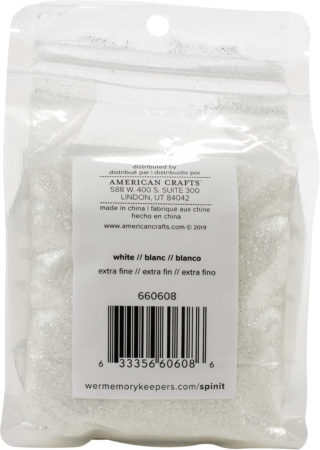We R Spin It Extra Fine Glitter 10oz-White
