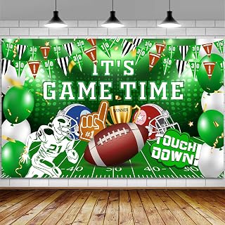 Football Decorations Banner Backdrop, Football Field Themed Birthday Large Banner Party Decorations Supplies, Game Day Football Decor Sign Poster Background Decor 72X44 Inch