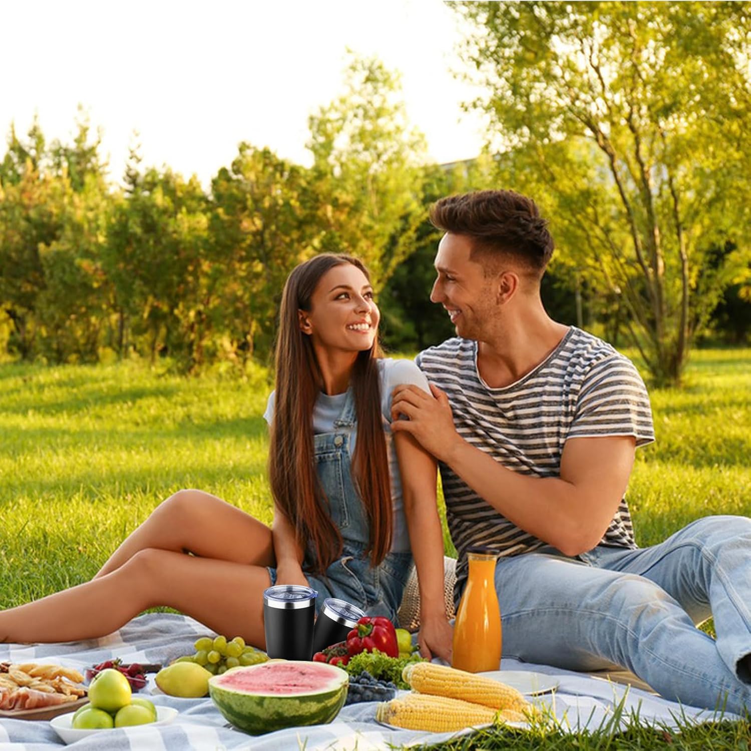 20oz Tumbler with Lid and Straw Double Wall Powder Coated Vacuum Insulated Coffee Tumbler Stainless Steel Insulated Travel Coffee Mug Spill-Proof Thermal Cup for Hot and Cold Beverage,Black - Image 7