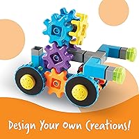 Vista 3 de Learning Resources Gears, juego de construcción Rover Gears, actividades STEM, habilidades motoras finas, kit de explorador para niños pequeños