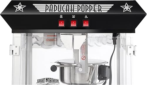 Miniatura 7 de Great Northern Popcorn Black Paducah - Máquina y carrito de palomitas de maíz antiguas de 8 onzas