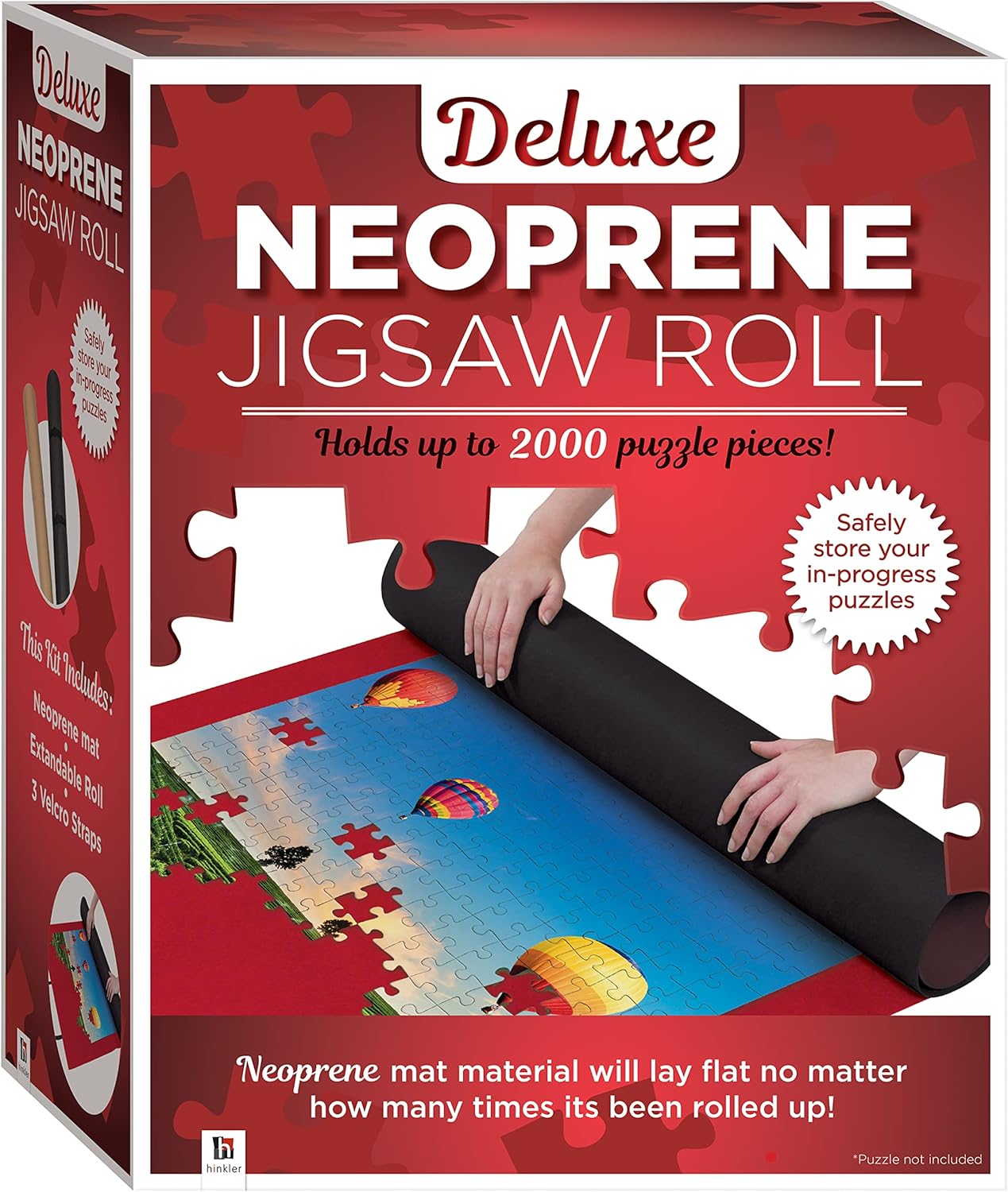 Hinkler Deluxe Neoprene Jigsaw Roll - Preserve Jigsaw Progress - Store Jigsaws Compactly - Puzzle Essentials - Hobbies - Save Space and Take Jigsaws on The Go - Always Opens Flat