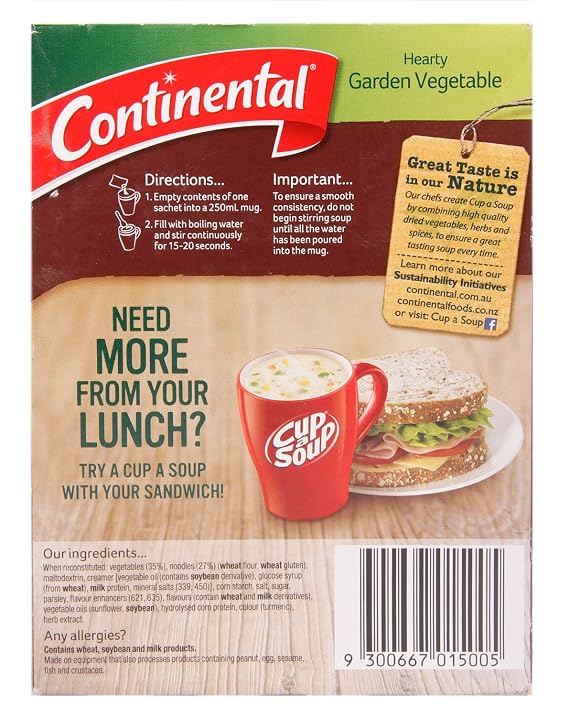 Continental Cup-A-Soup - Hearty Garden Vegetable