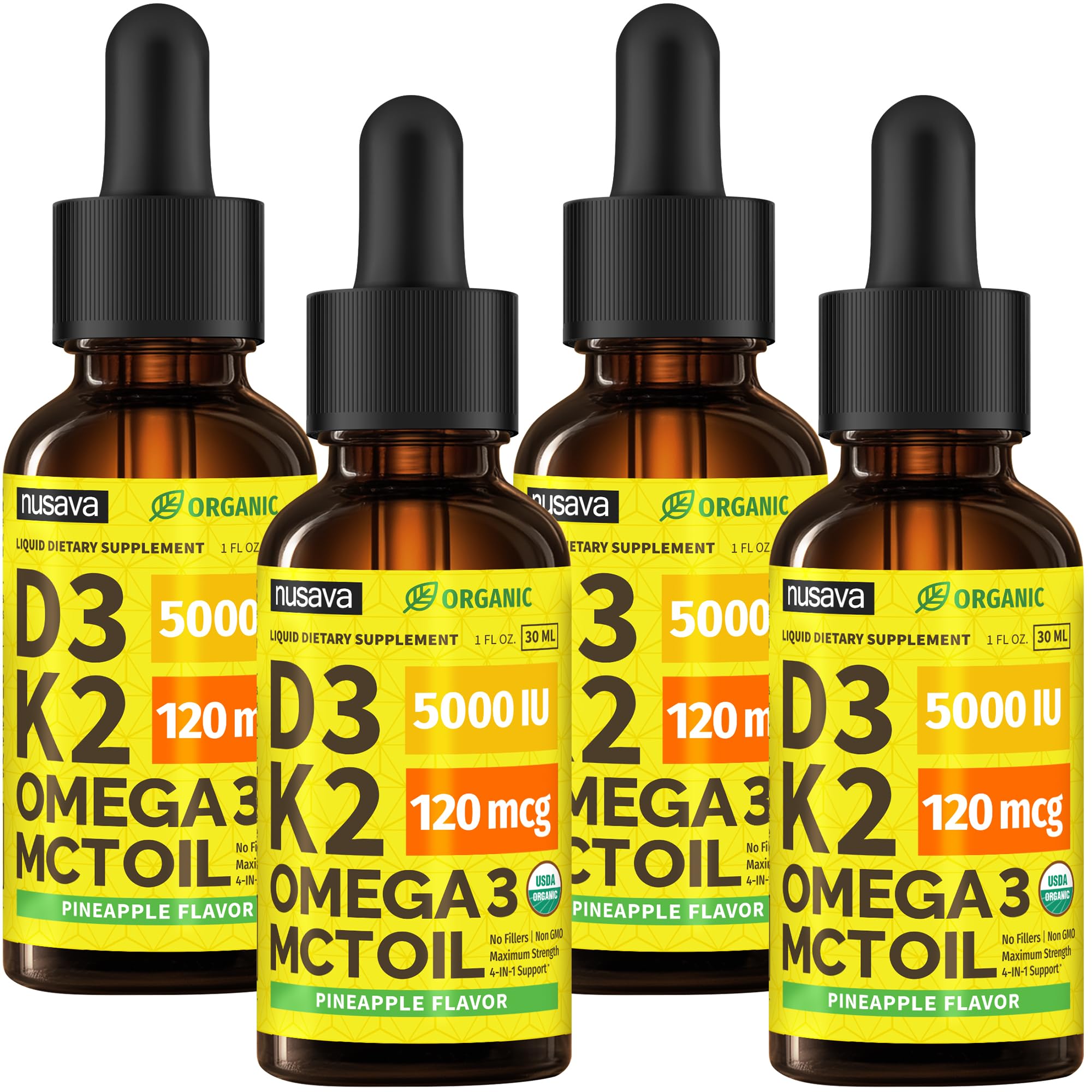 NUSAVA Organic Vitamin D3 K2 Drops with MCT Oil, Vanilla, Pack of 4 — Amazon image 18