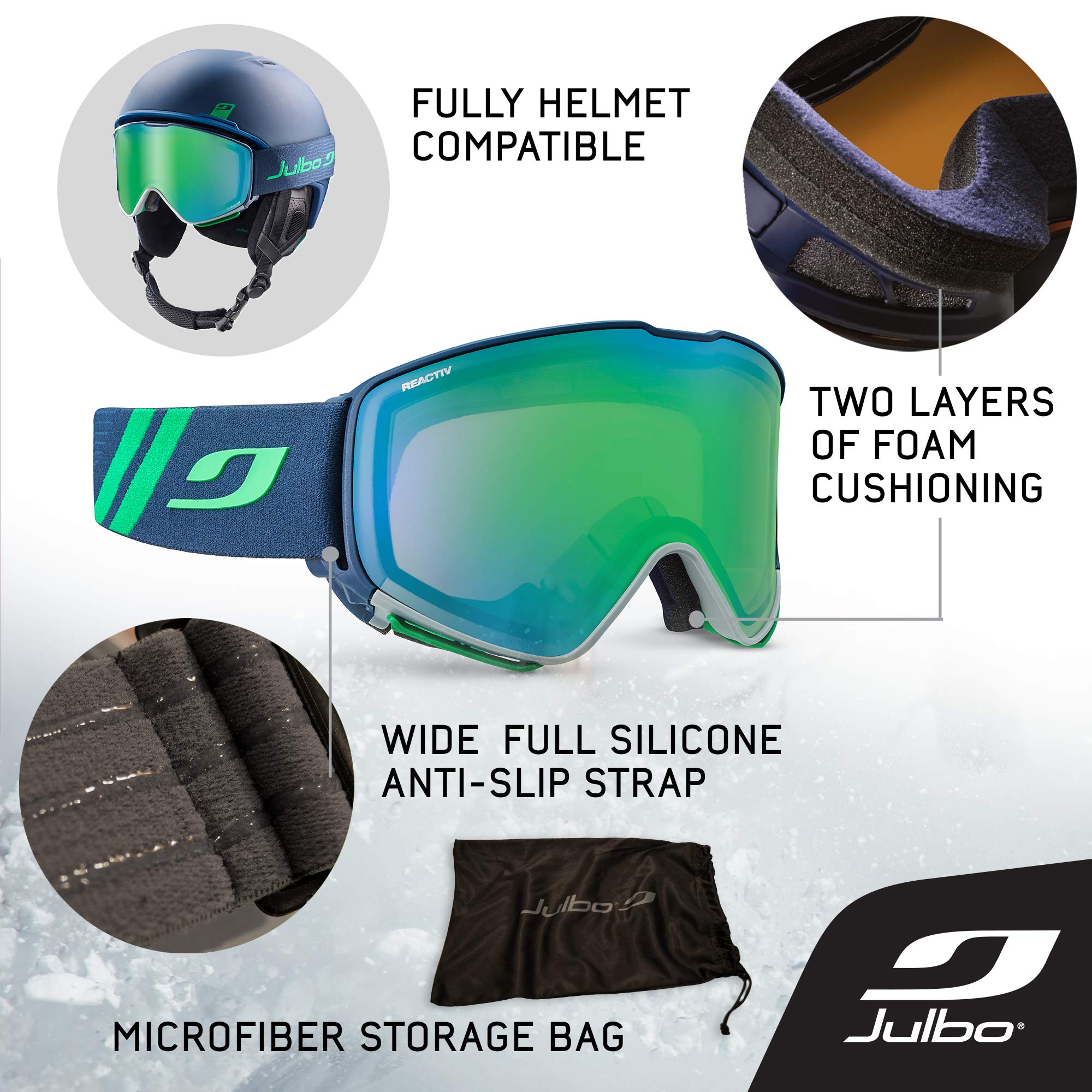 Julbo Quickshift Masque de ski avec écran REACTIV Photochromique Mixte
