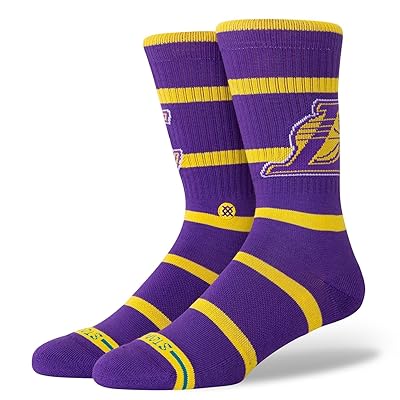 Stance Prep Los Angeles Lakers Crew Cut Socks Shoes Purple