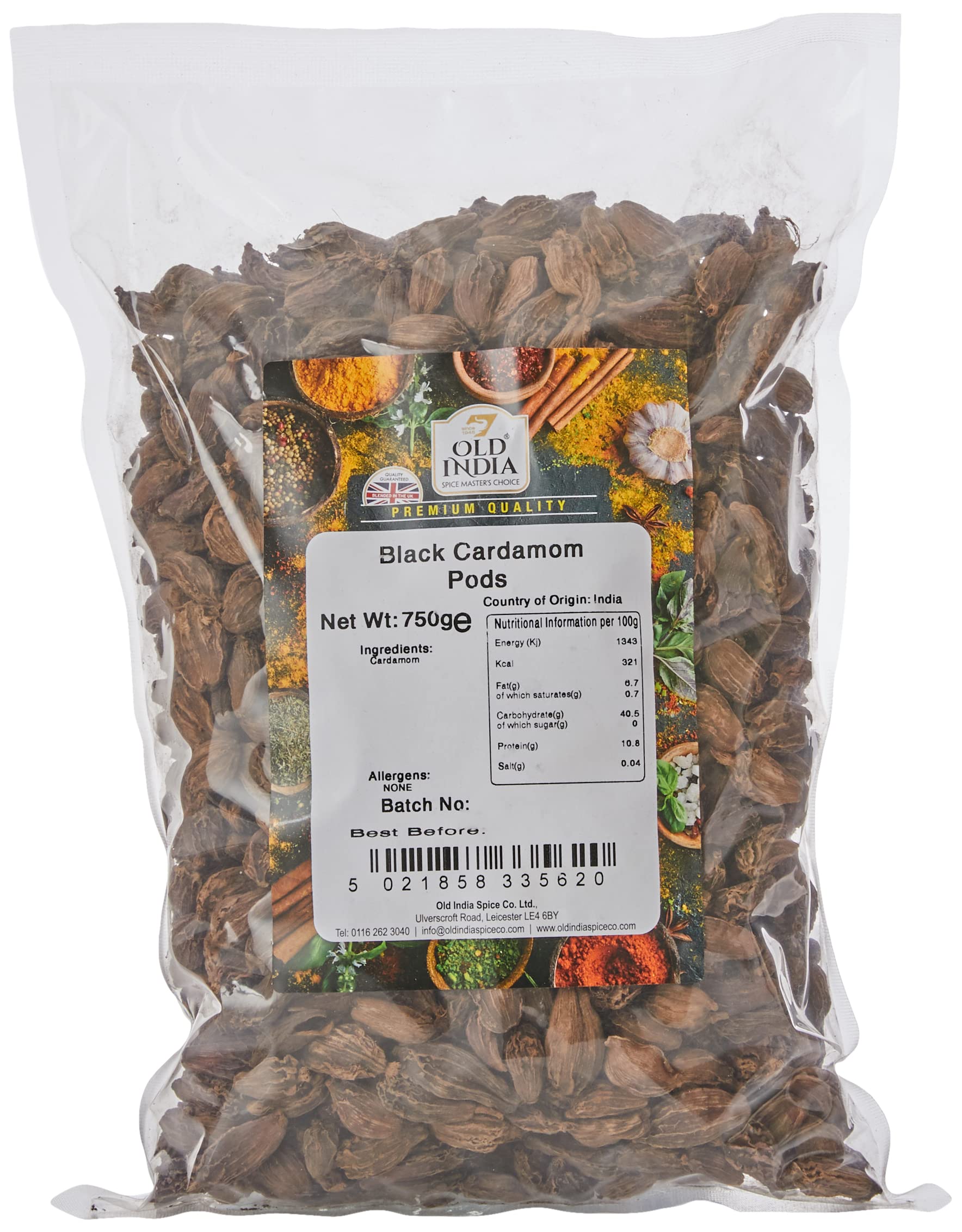Old India Cardamom Black 750 g