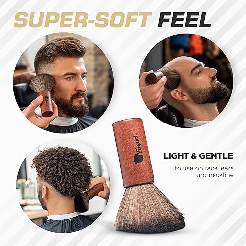 Miniatura 7 de Fagaci Juego de cortapelos profesional para hombres y plumero de cuello, cortapelos de peluquería para corte de cabello, juego de cortadoras de pelo