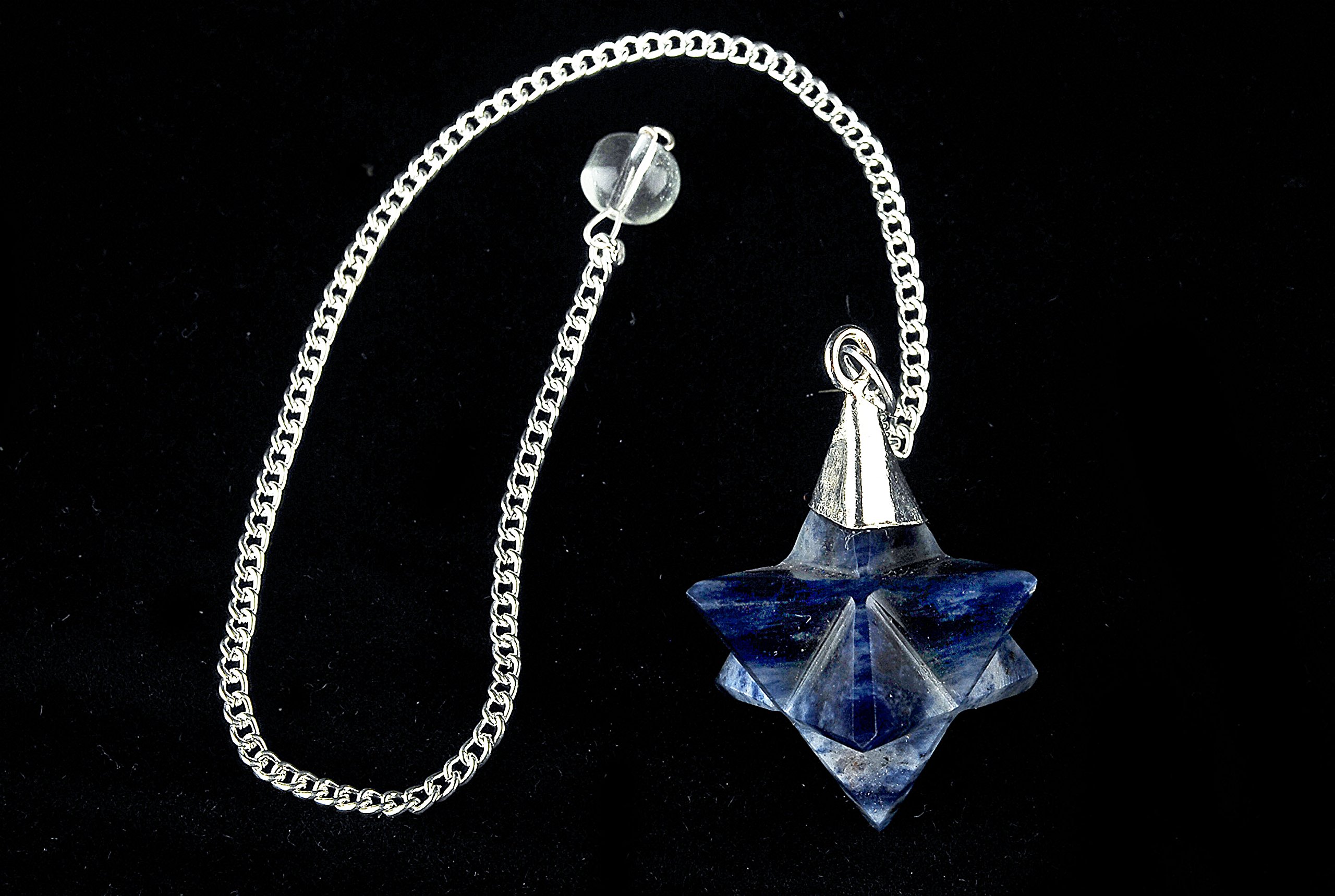 Ciondolo Stella Merkaba In Quarzo Trasparente - Pietra Energizzante Per Benessere E Protezione