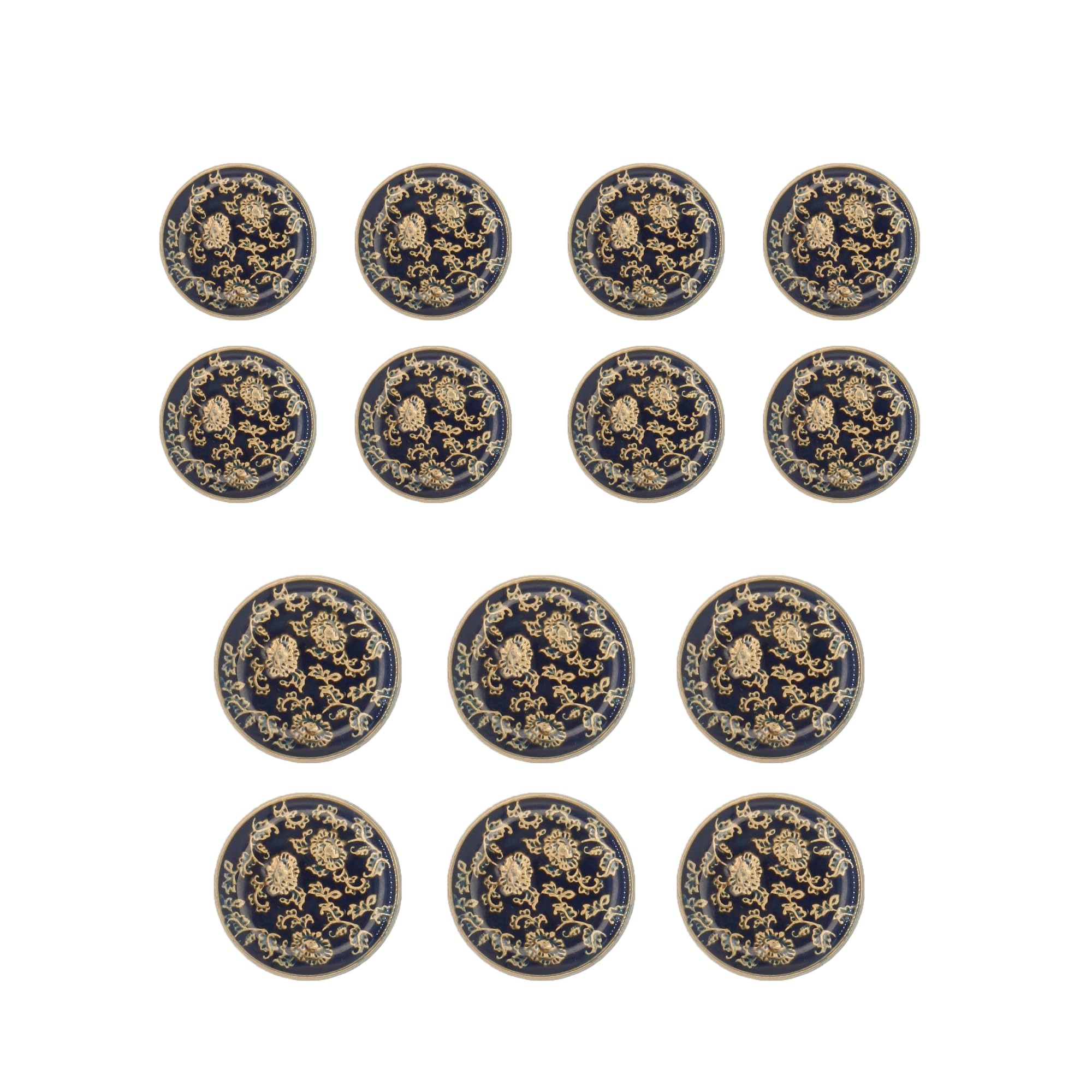 Round Lucite Embedded Enameled Metal Set for Men Women Blazer Coat Uniform Shirt Suit Jacket Pack of 8 pcs Small 6 Pcs Long. Sky-Blue-image-29