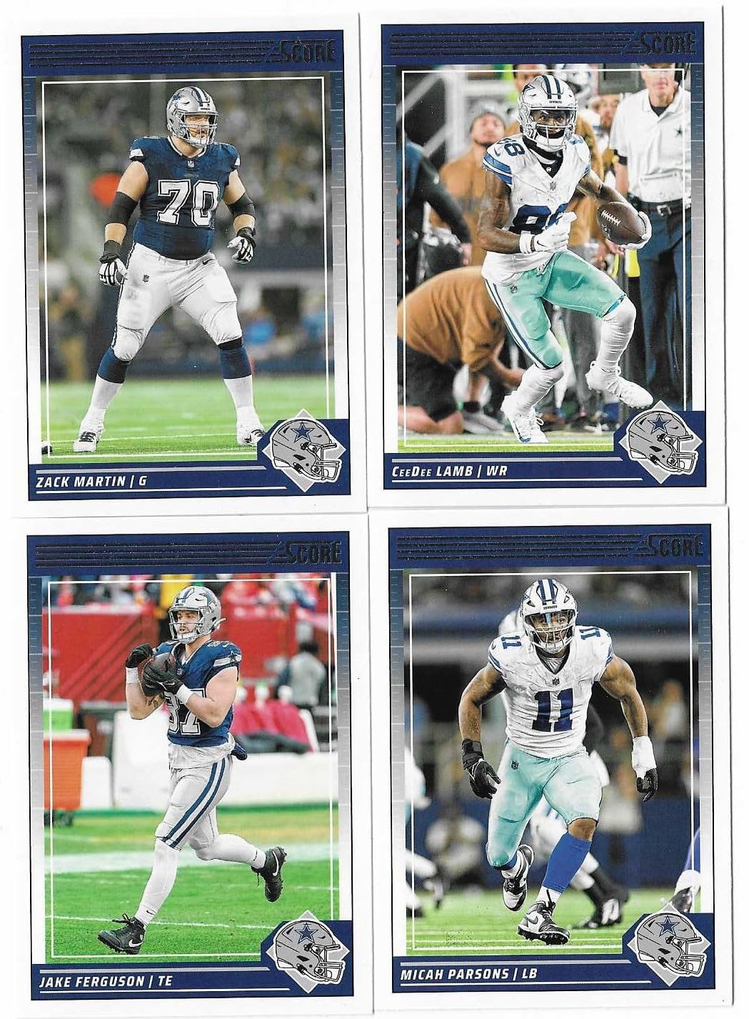 2024 Score Football Panini Dallas Team Set Cowboys 12 Cards at