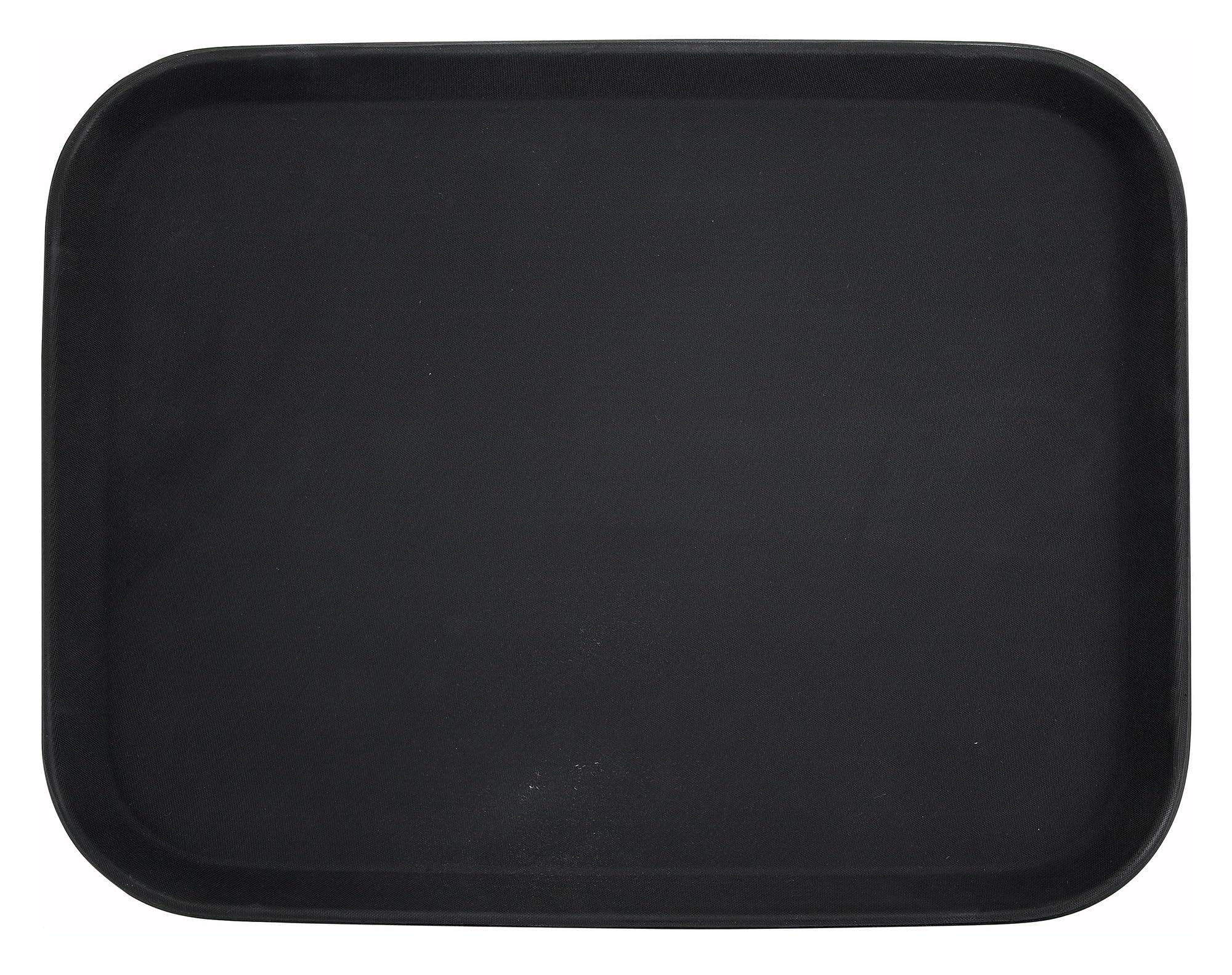Plateau rectangulaire noir Winco 35x45 cm facile à tenir pour le service