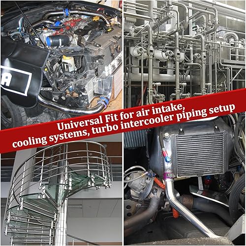 Miniatura 7 de OD 2.5' Pulgadas (63MM) Longitud 30' Pulgadas Recto Tubo de Acero Inoxidable Turbocompresor Intercooler de Alta Clase Tratamiento Cepillado Tubo de