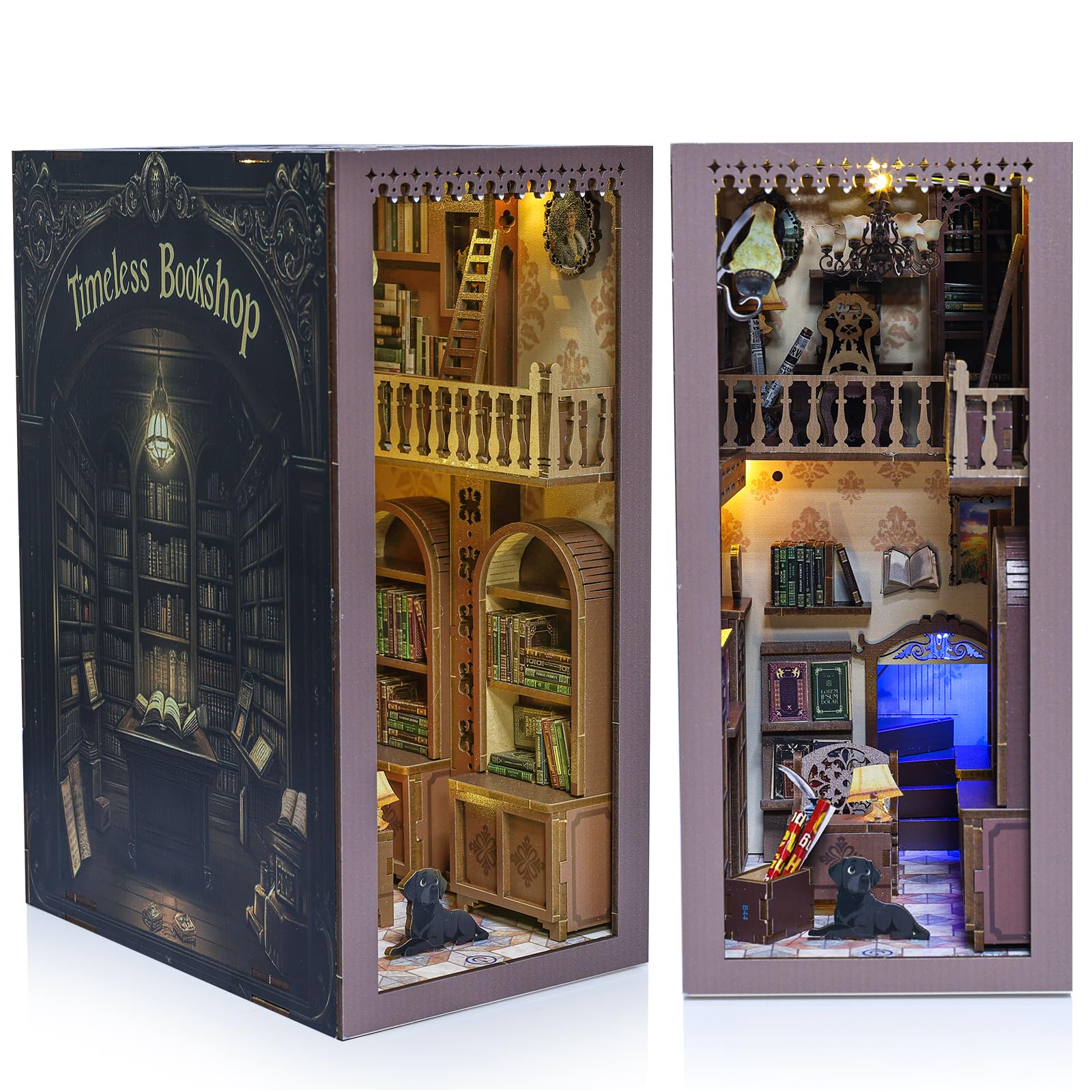 QIANLING Timeless Bookshop Book Nook Kit - dollhouses | Mubboo