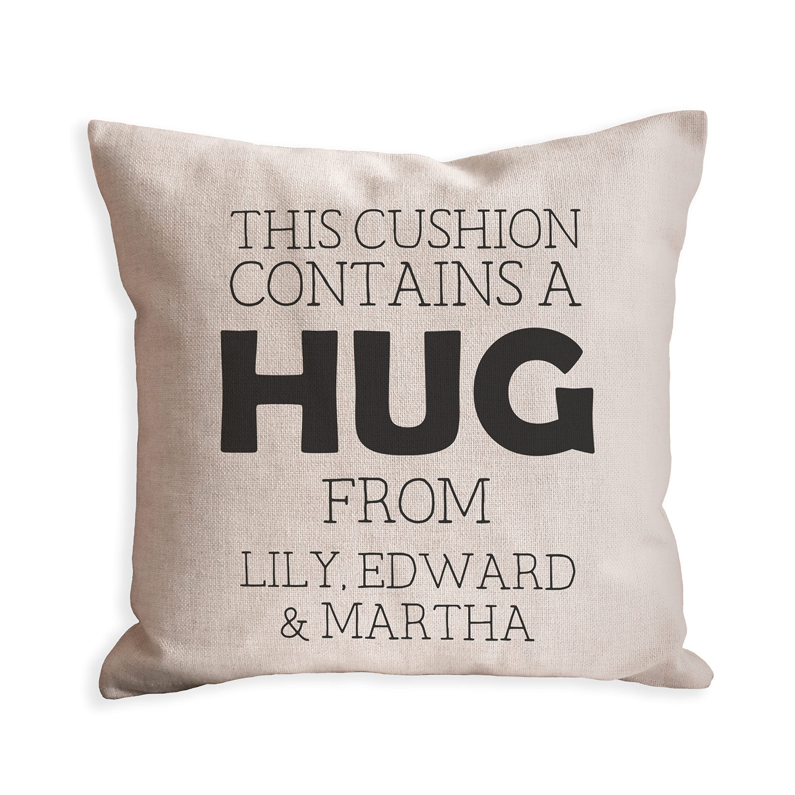 Manta Makes Personalised a hug from cushion | gift for mothers day birthday or christmas from son or daughter | presents for her women | best friend Mother Mam Mummy | cheer up love and hugs