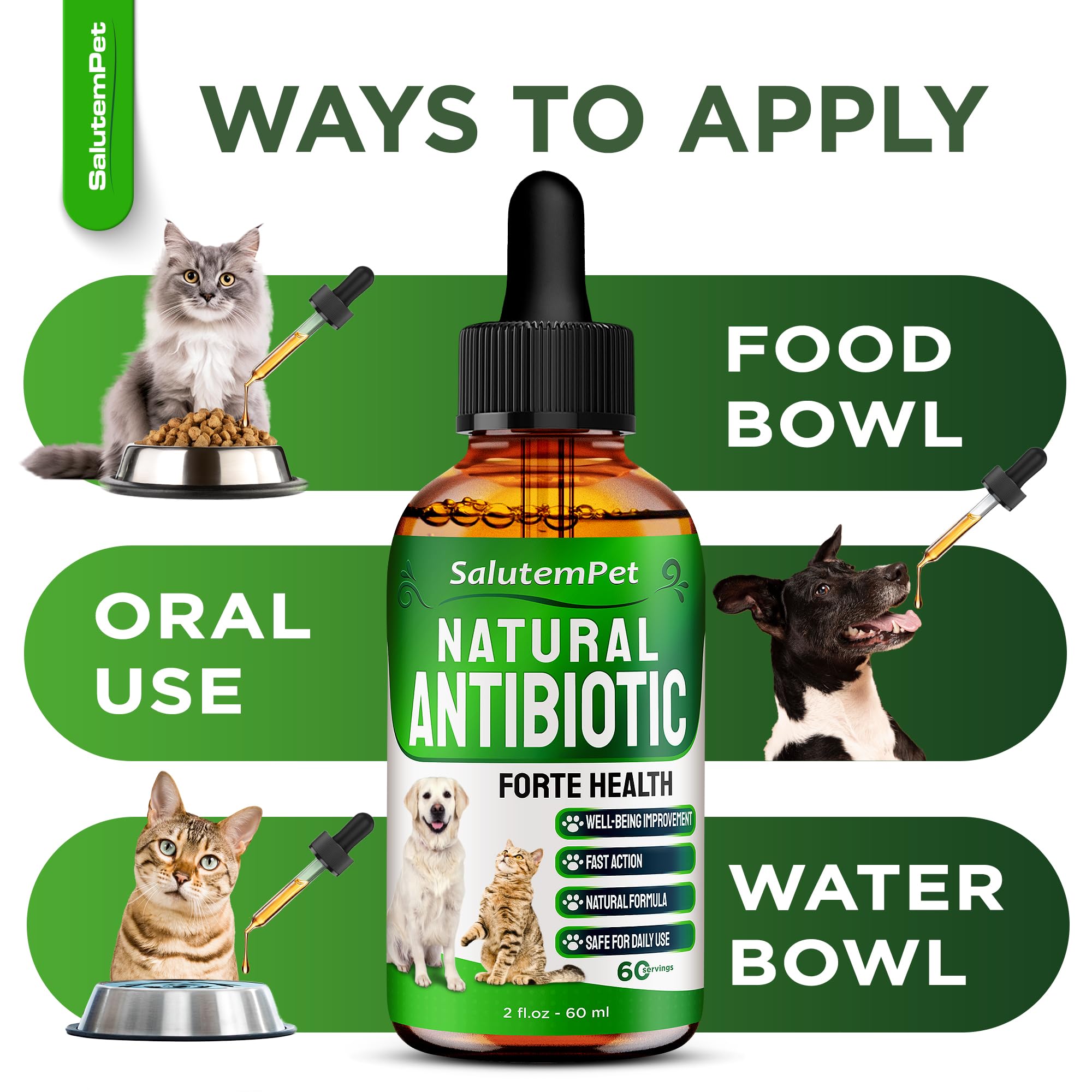 Natural Antibiotics for Dogs to Help with Allergies and UTIs | Kennel Cough Medicine for Dogs | Cat Antibiotics for Infection | Herbal Supplement is Excellent for All Breeds and Ages | 2 oz — Amazon image 6