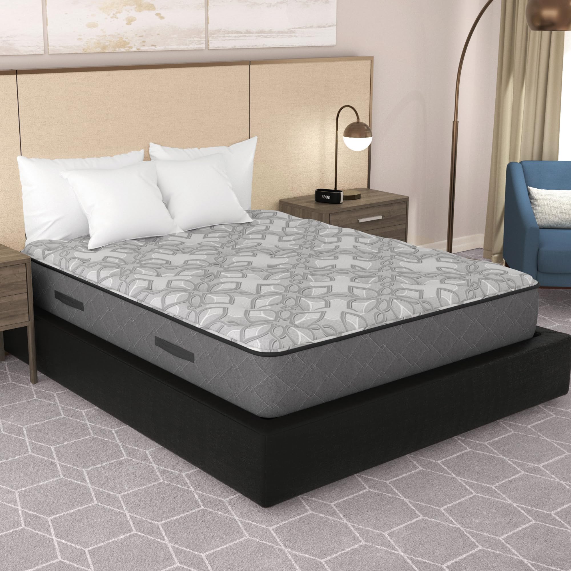 Kimpton Hotel Mattress - Queen Mattress - Plush Top - High Density Gel Foam - Coil Edge - Queen