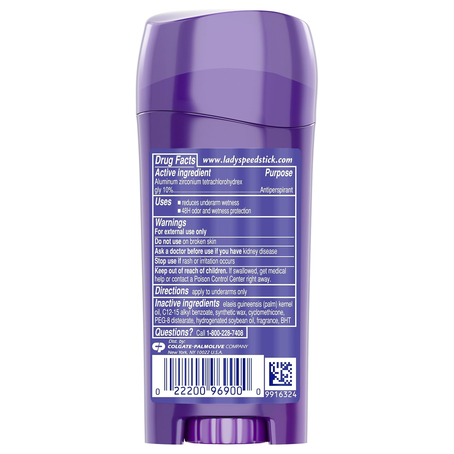 Lady Speed Stick Antiperspirant Deodorant, Stainguard, Daringly Fresh - 2.3 oz (6 Pack)