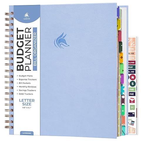 Clever Fox Budget Planner & Monthly Bill Organizer Letter Size Lavender — $22.99 (36% off)