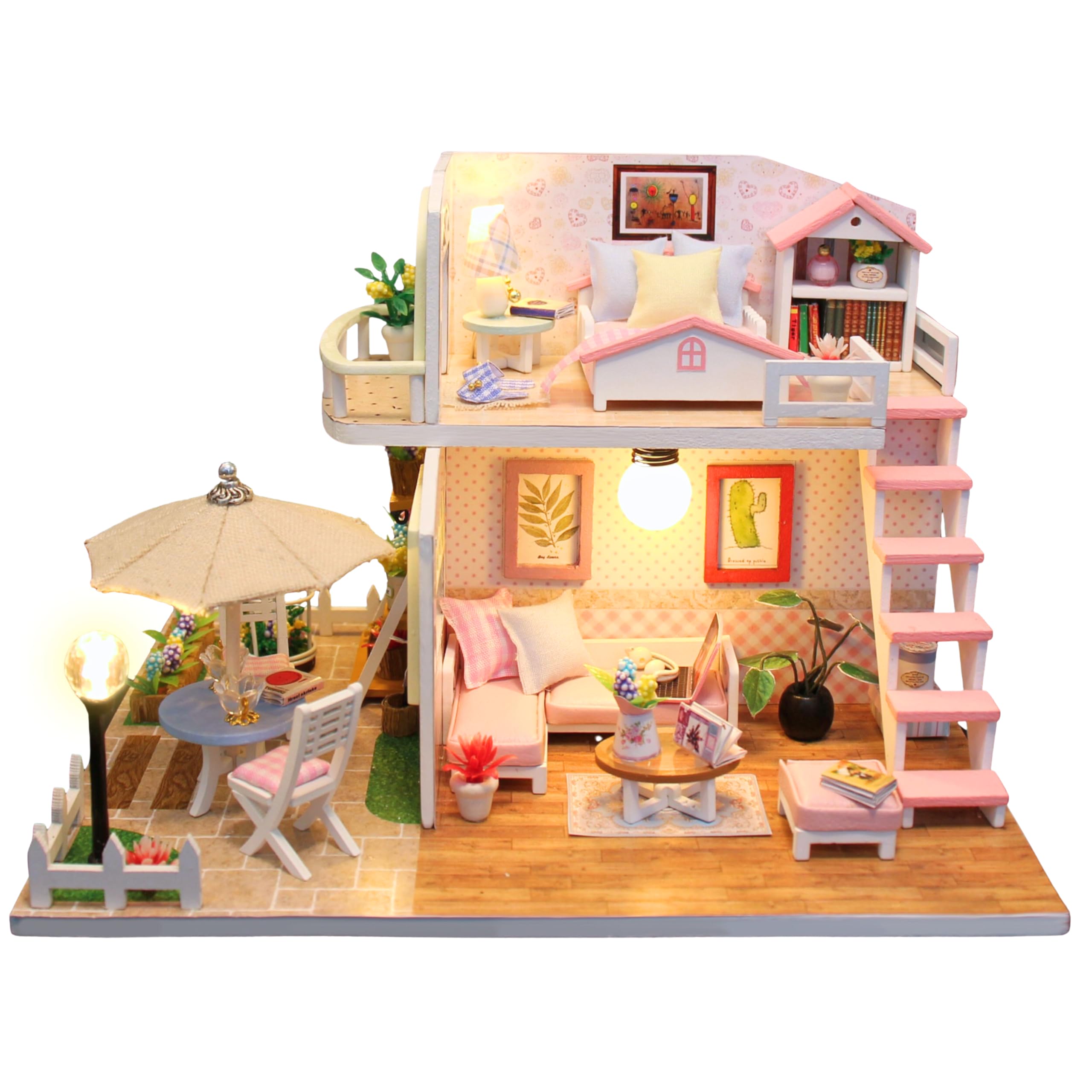 EKKONG Set di Accessori Casa delle Bambole di Natale, Miniatura Casa delle Bambole per Natale, Decorazioni Casa Natale con Albero di Natale