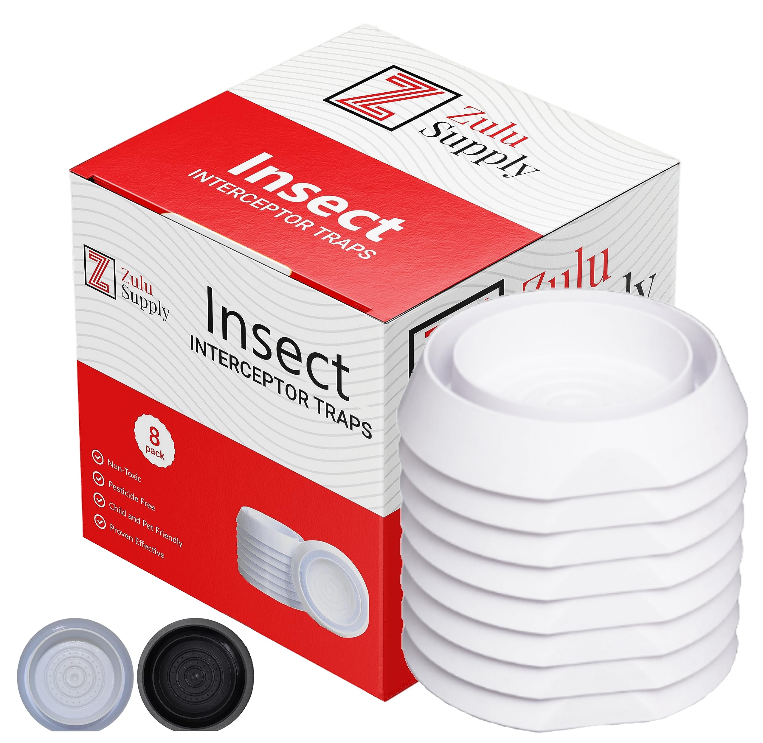 Buy Zulu Supply Bed Bug Interceptors, Traps, 8 Pack, Bedbug Monitor