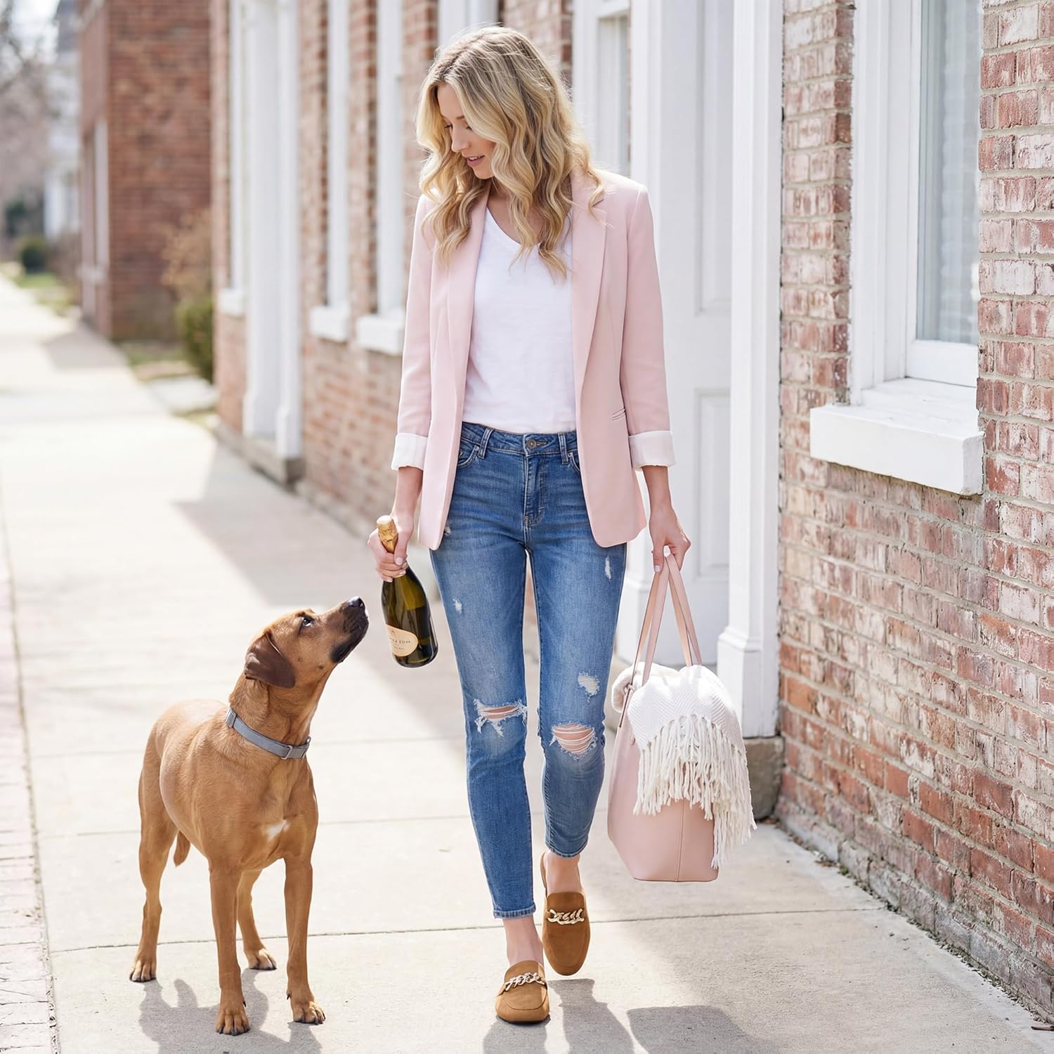 Ecetana Women Mules Flats Shoes Comfortable Closed Toe Slip on Suede Buckle Slides Business Casual Dress Backless Loafers - Image 2