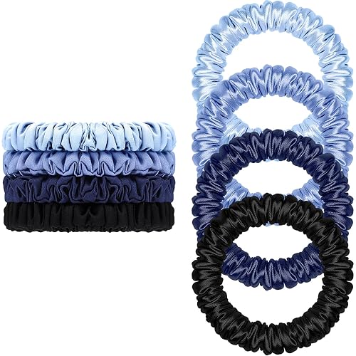 WantGor Silk Satin Scrunchies Women 4PC Hair Bands