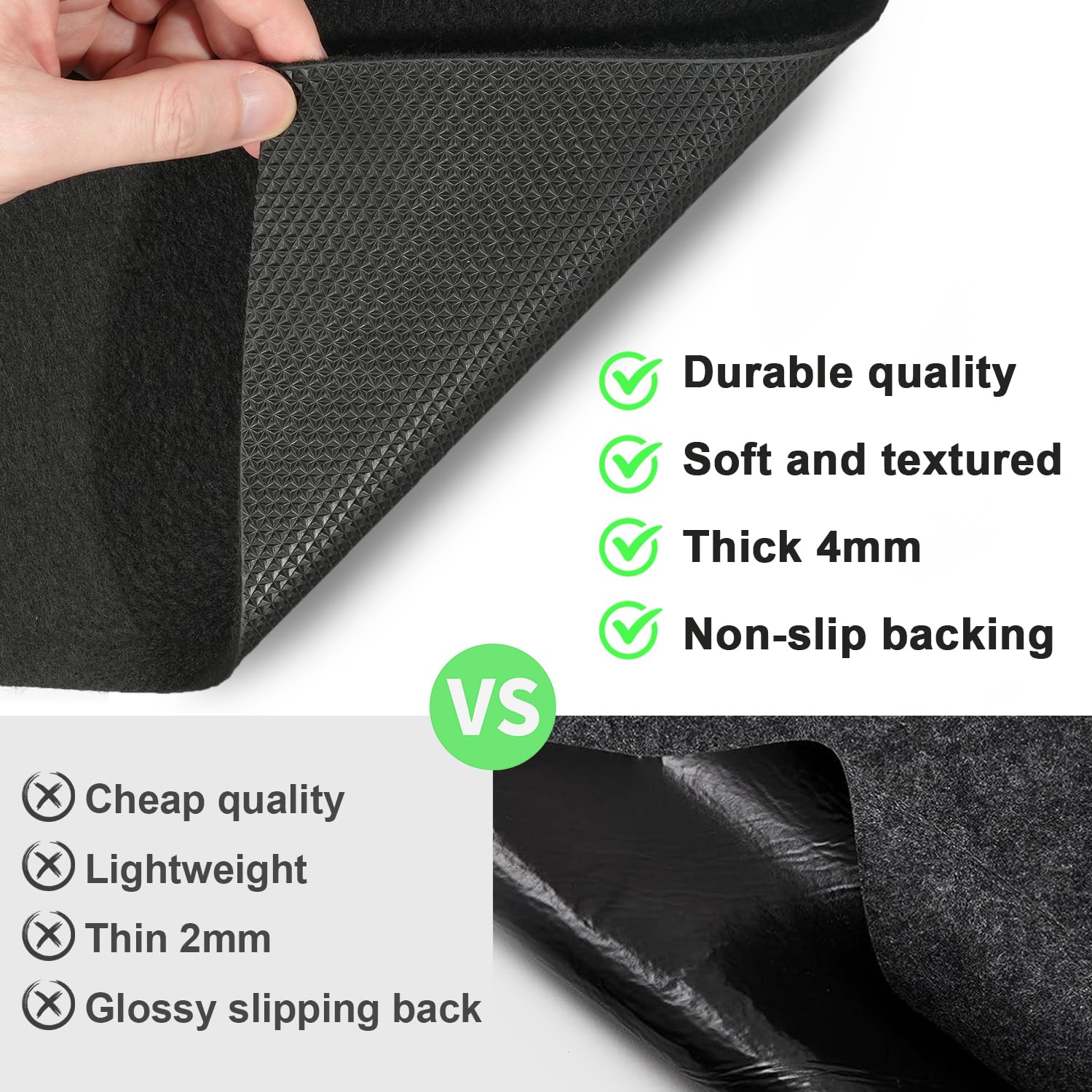 Alfombrilla Absorbente para derrames de Aceite en Garaje, Alfombrilla Protectora para Suelos 120 x 150cm | Almohadilla Absorbente de Alta Resistencia, antiderrames e Impermeable,Negro