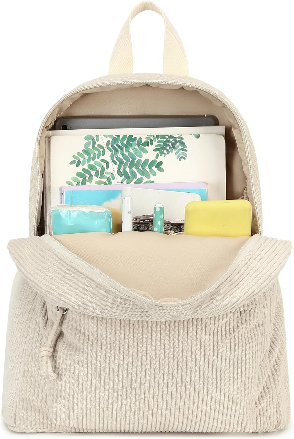 LEDAOU Mini Backpack Set Fashion Bookbags with Purse Wallet Cute Backpack Set for Women Teens School Travel Bag (2pcs+wallet, Beige) - Image 9