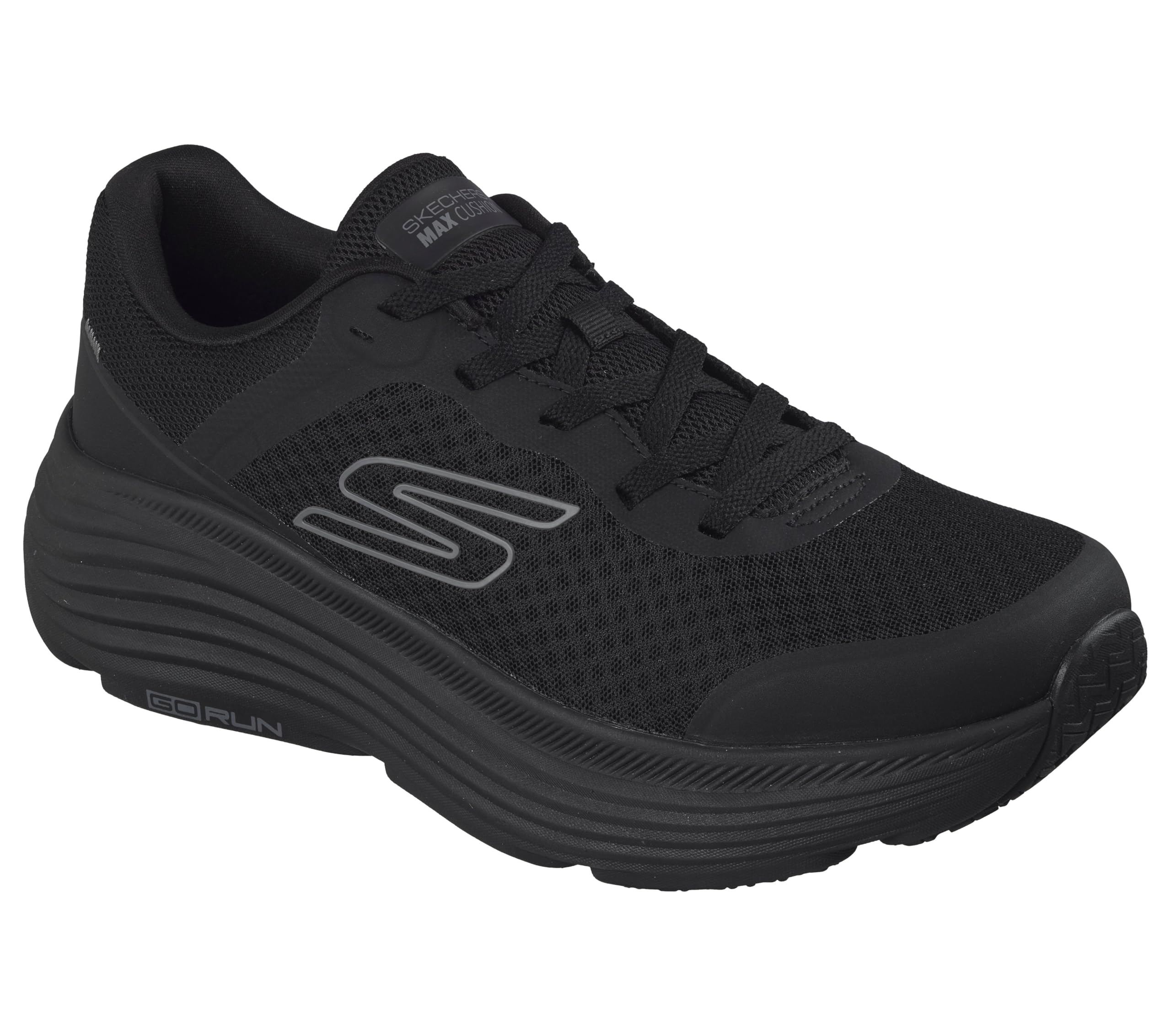 Skechers Max Cushioning Endeavour Baskets pour Hommes, Noir/Noir, 39.5 EU