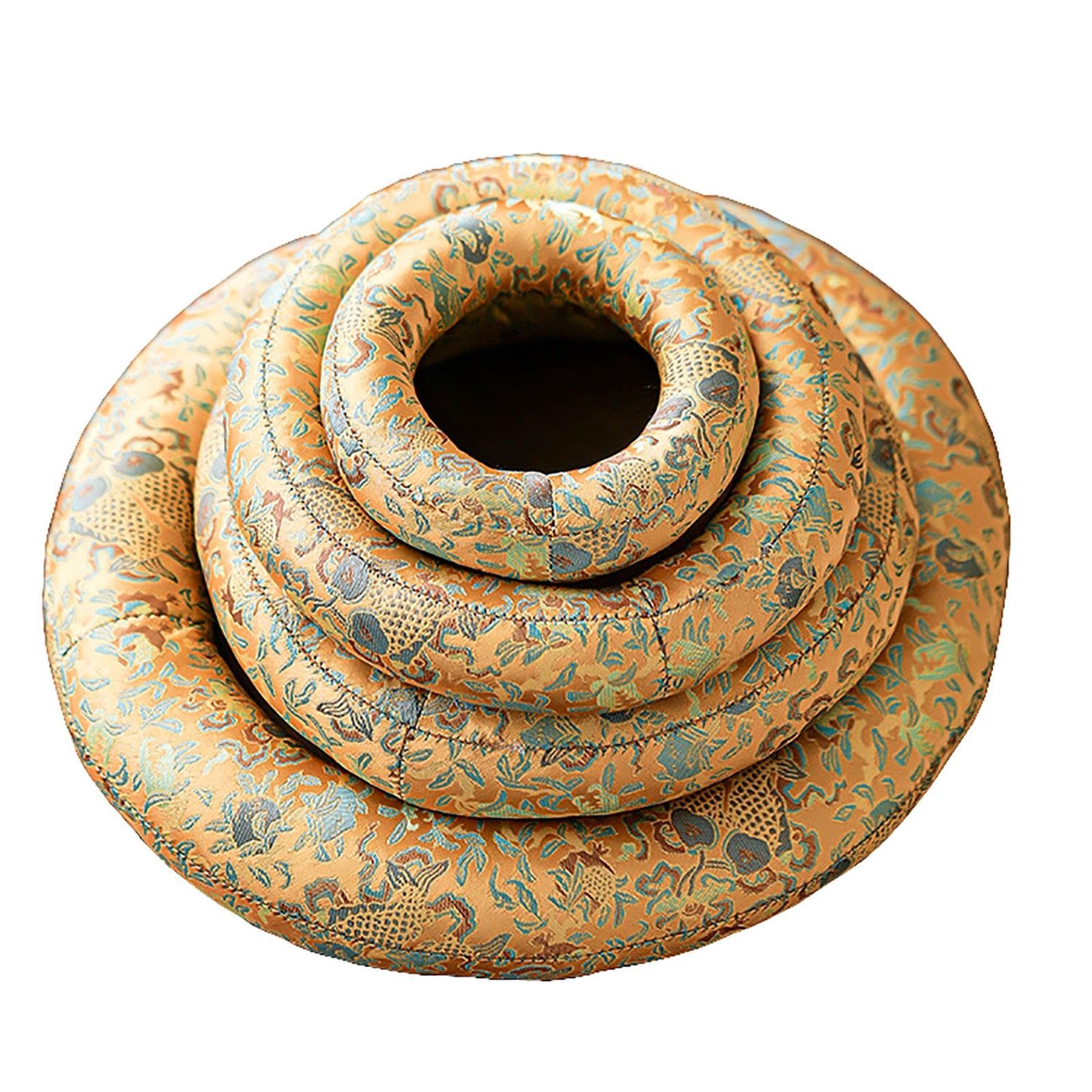 Coussin en brocart for bol chantant fait à la main, ensemble de 4